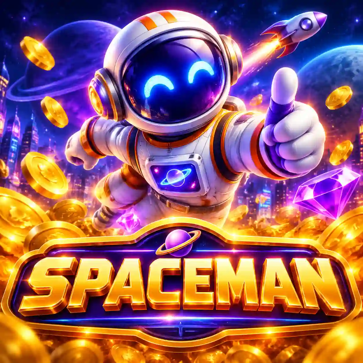 Astronauta do jogo crash Spaceman